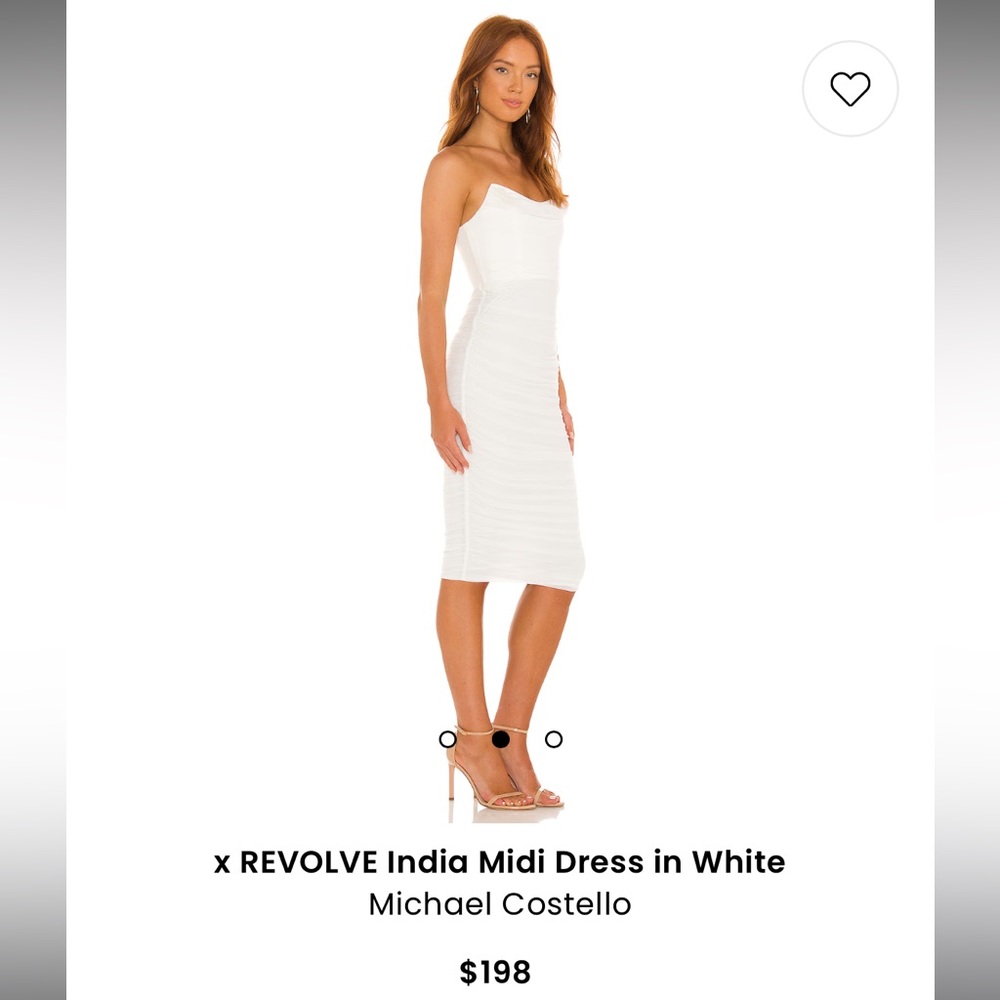Michael Costello dress NWT india white